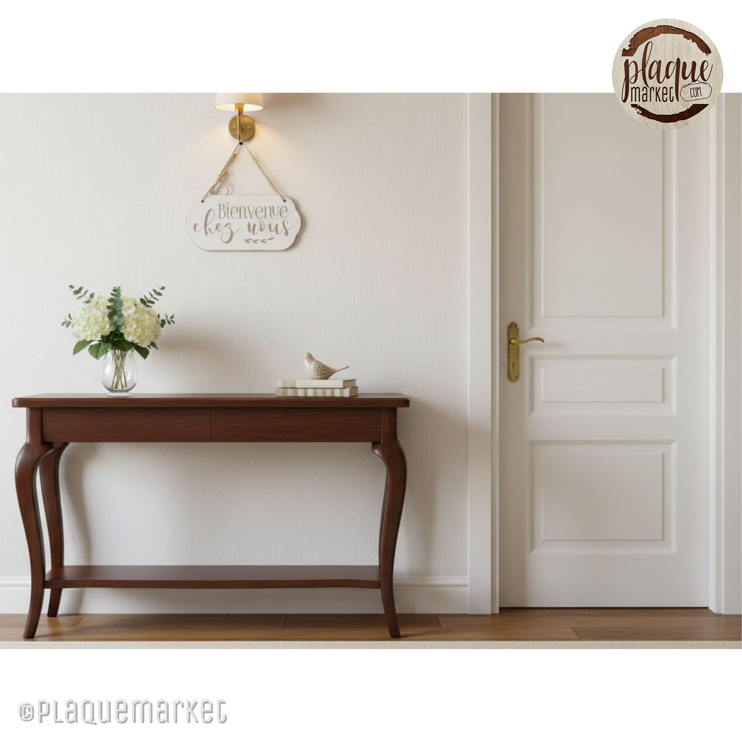 Bienvenue Chez Nous Panneau de Porte