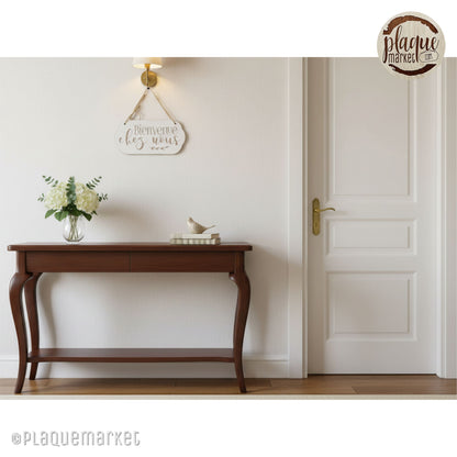 Bienvenue Chez Nous Panneau de Porte