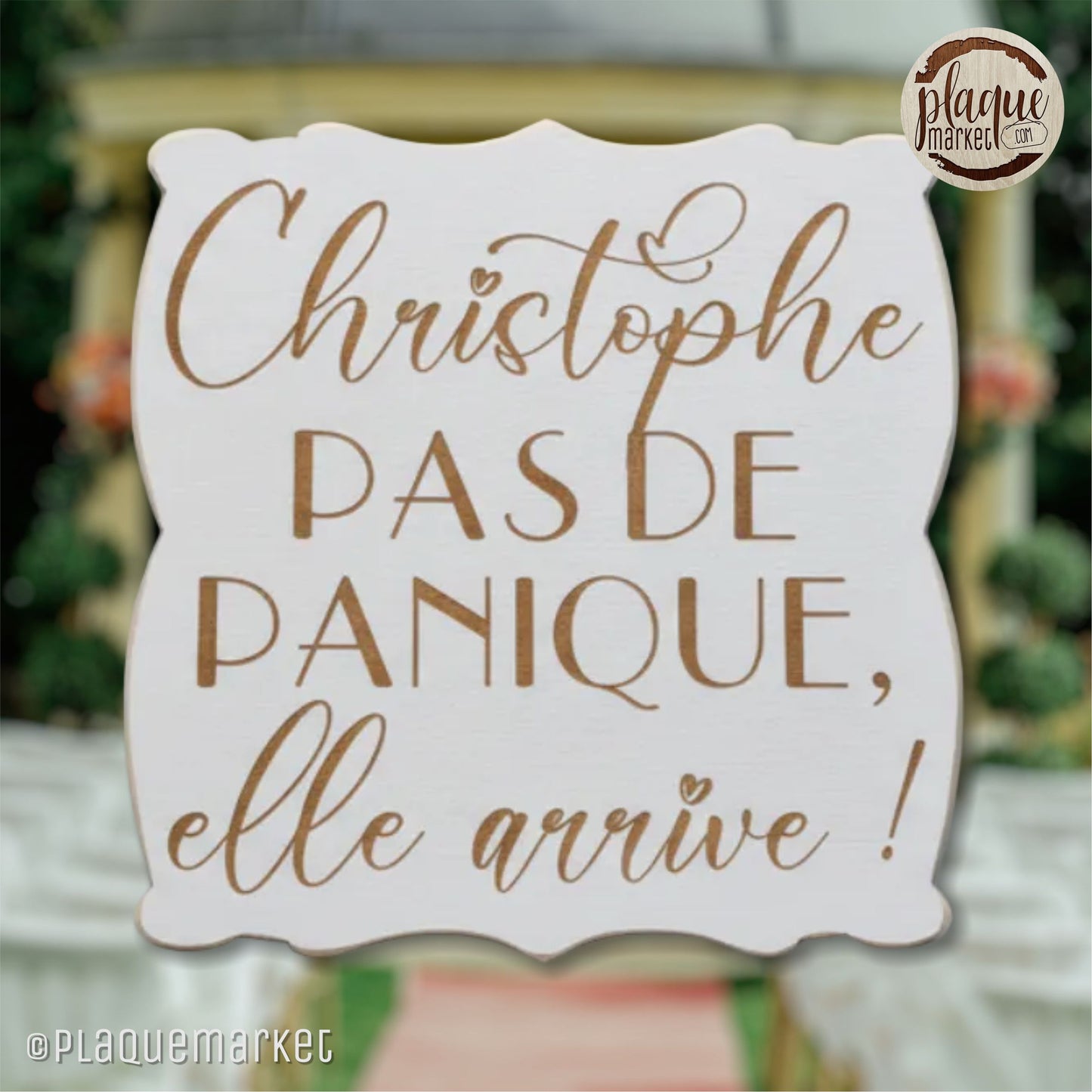 Plaque de Mariage Personnalisée