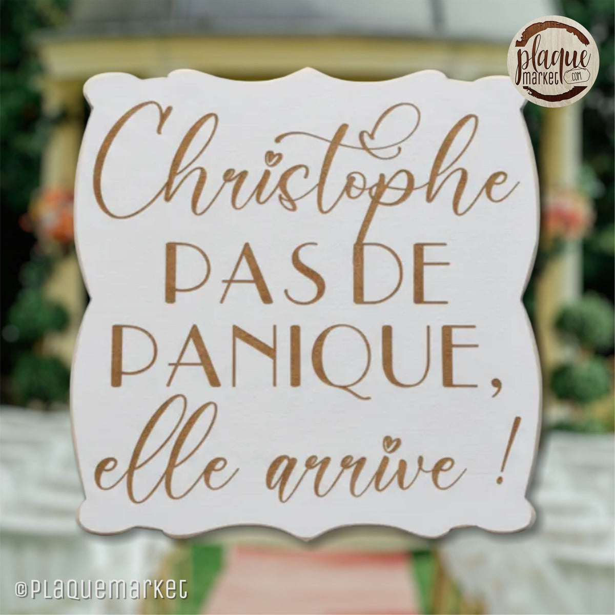 Plaque de Mariage Personnalisée