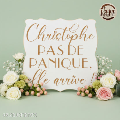 Plaque de Mariage Personnalisée