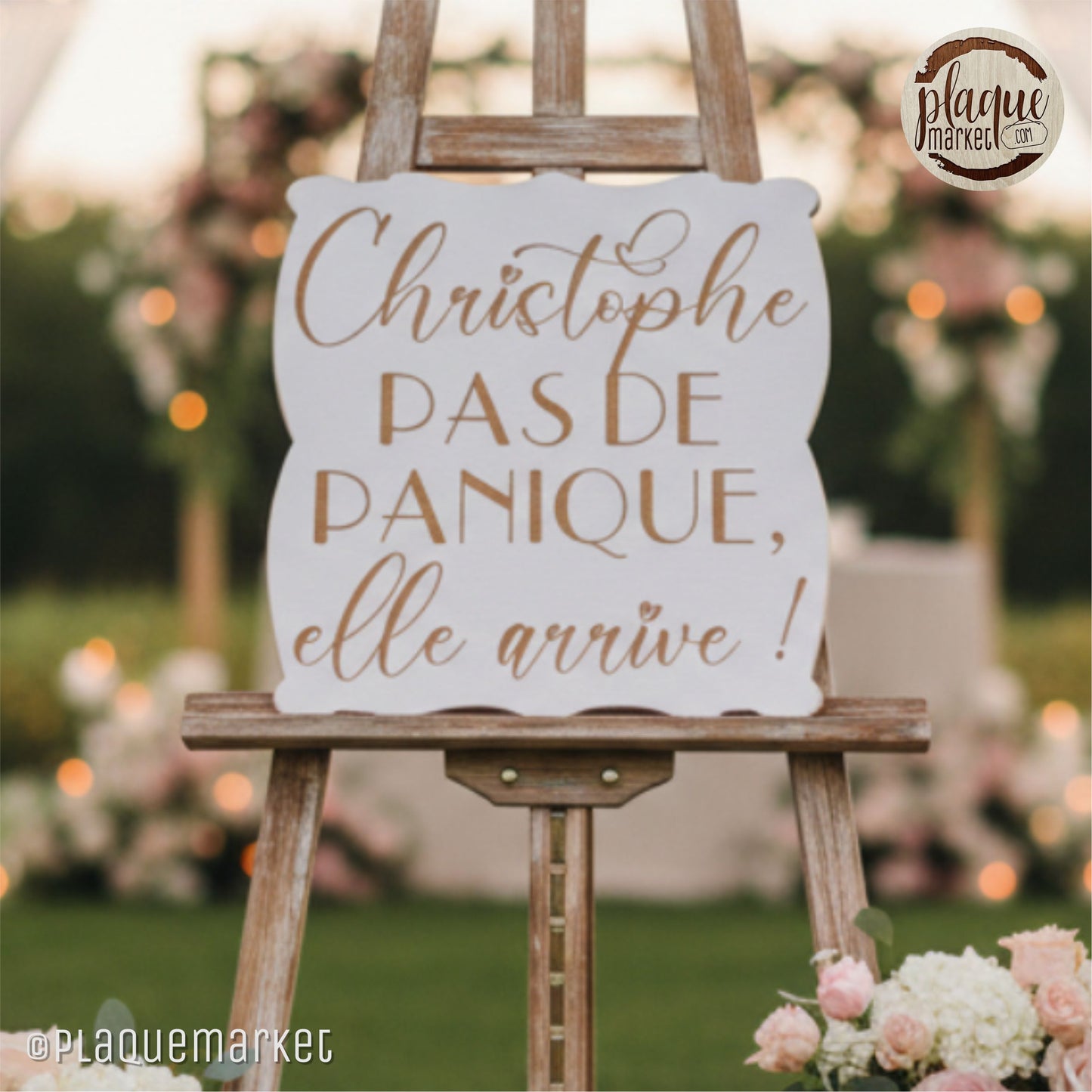 Plaque de Mariage Personnalisée