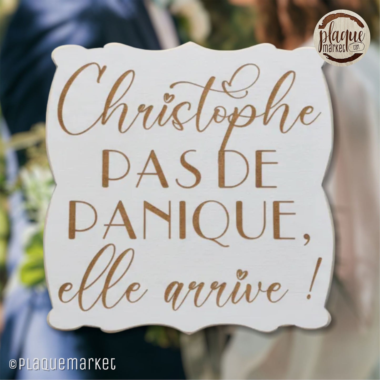 Plaque de Mariage Personnalisée