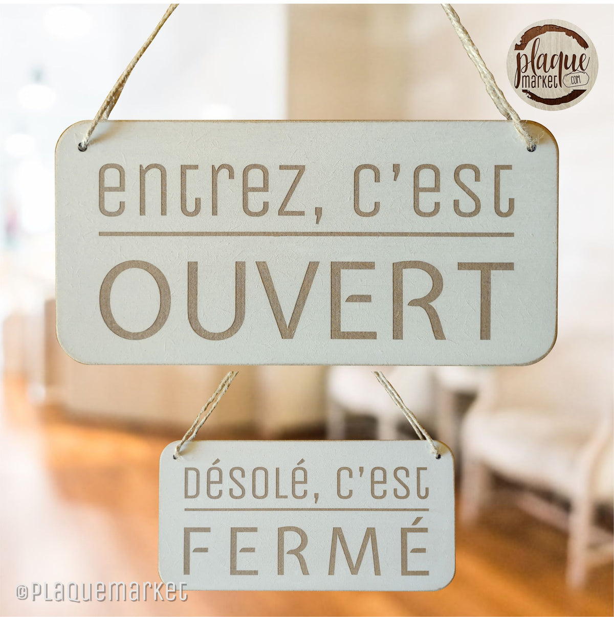 Ouvert Fermé Panneau de PlaqueMarket