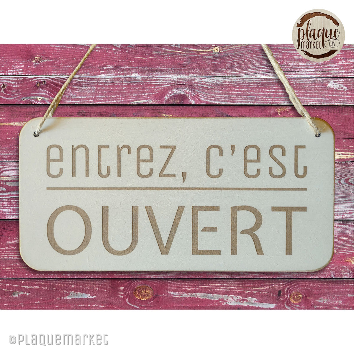 Ouvert Fermé Panneau de PlaqueMarket