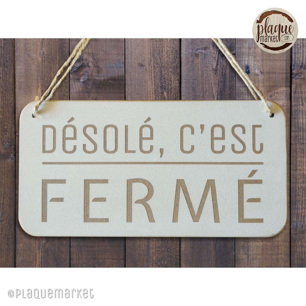 Ouvert Fermé Panneau de PlaqueMarket