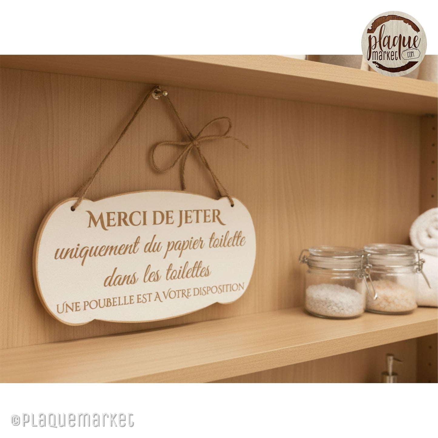 Plaque de Règles de Toilette Septique de PlaqueMarket