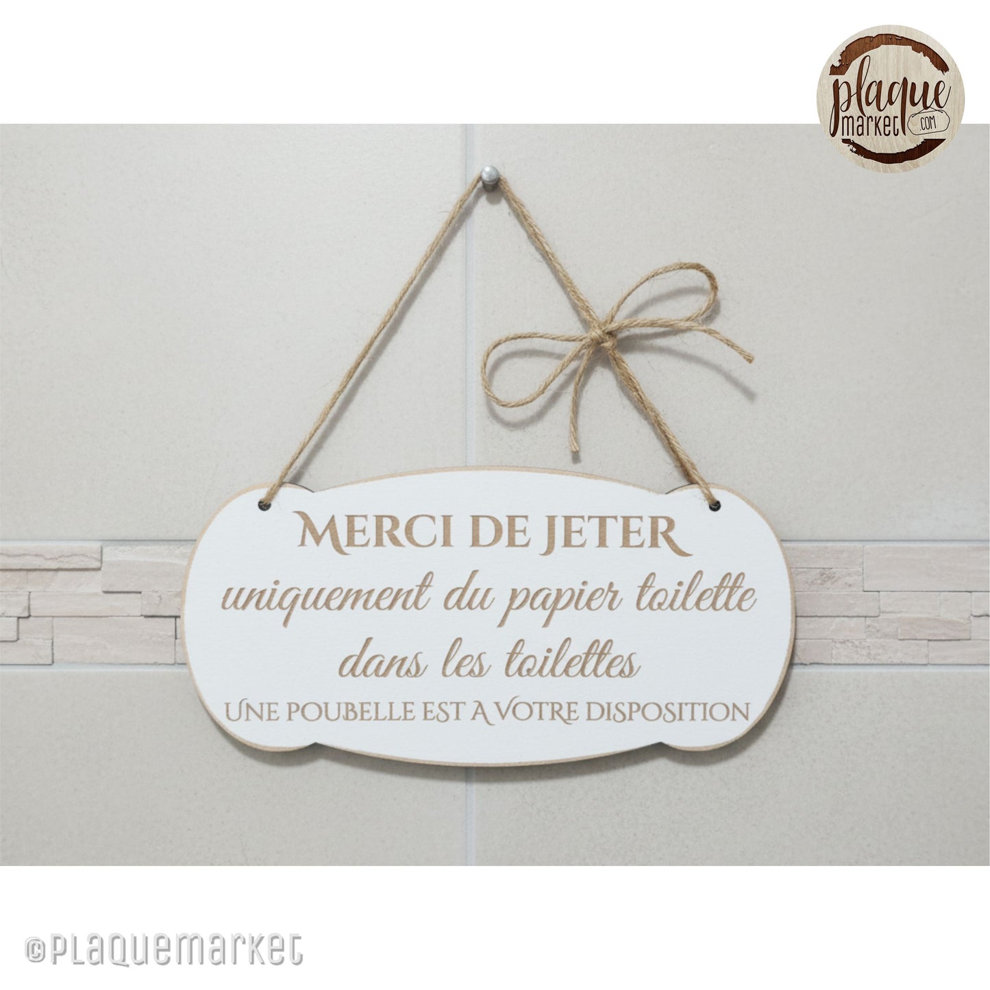Plaque de Règles de Toilette Septique de PlaqueMarket