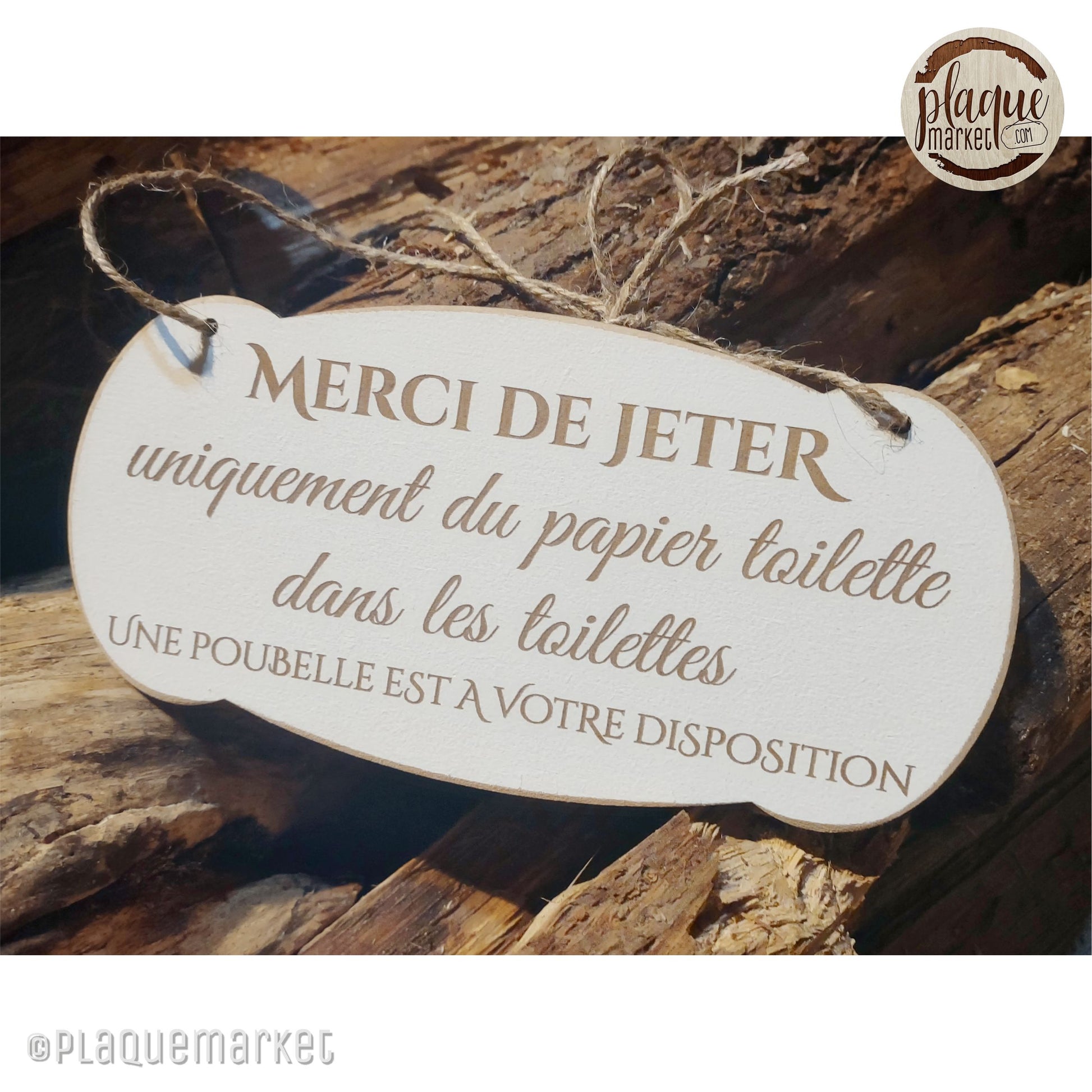 Plaque de Règles de Toilette Septique de PlaqueMarket