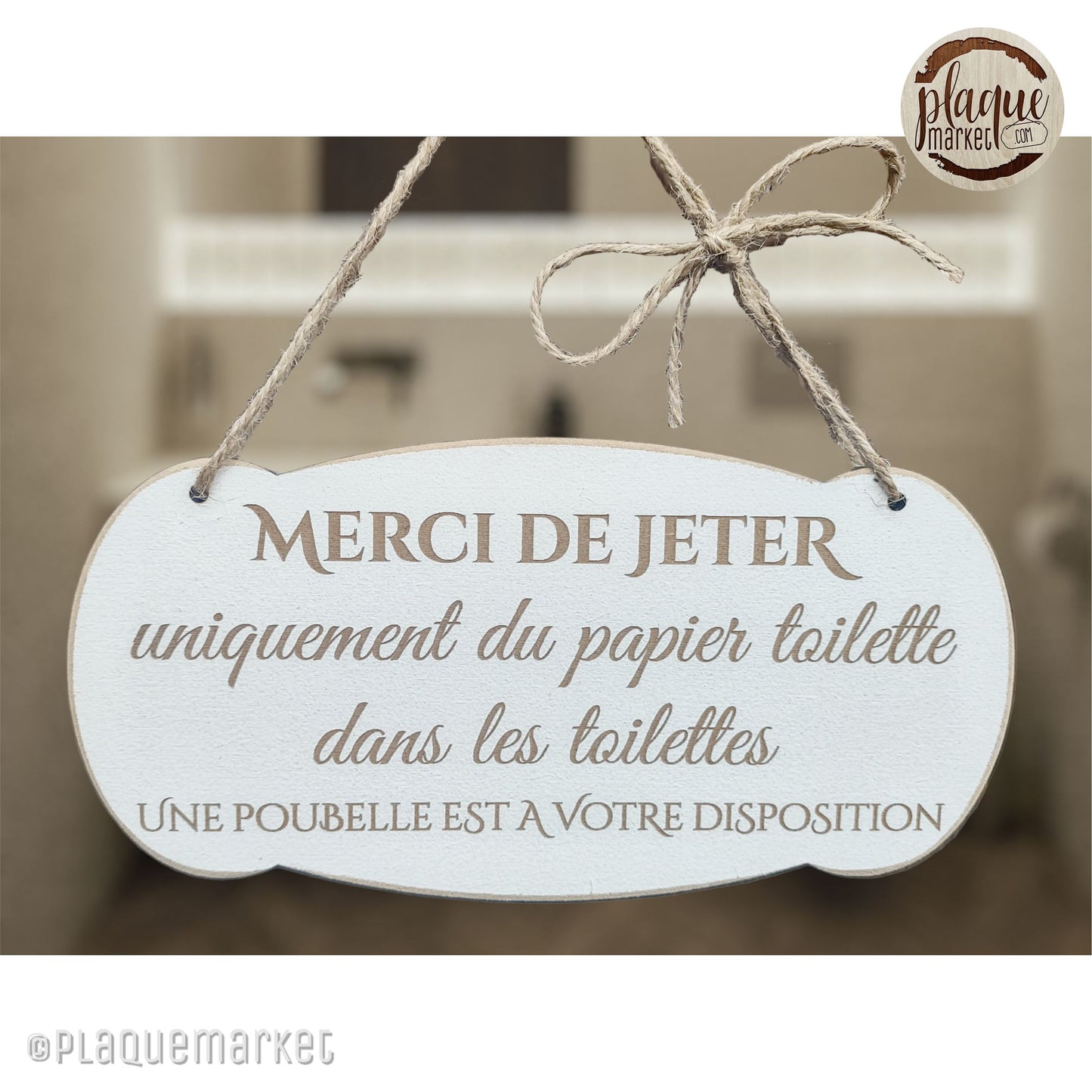 Plaque de Règles de Toilette Septique de PlaqueMarket