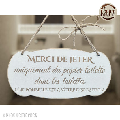 Plaque de Règles de Toilette Septique de PlaqueMarket