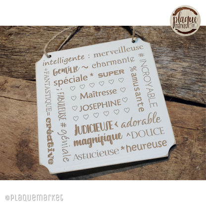 Plaque de Remerciement aux Enseignants
