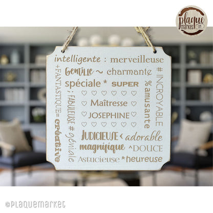 Plaque de Remerciement aux Enseignants