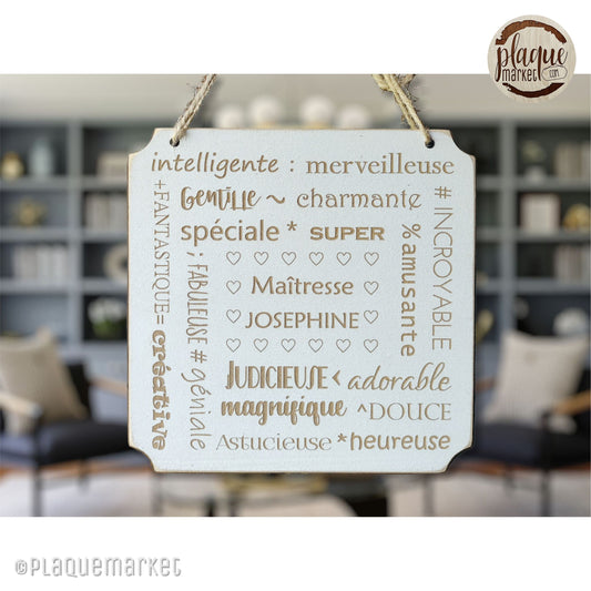 Plaque de Remerciement aux Enseignants