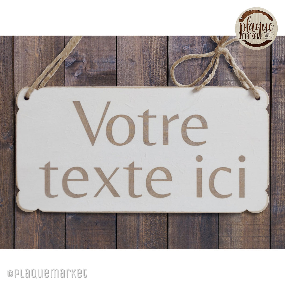 Personnalisable Votre Texte Ici Plaque de PlaqueMarket