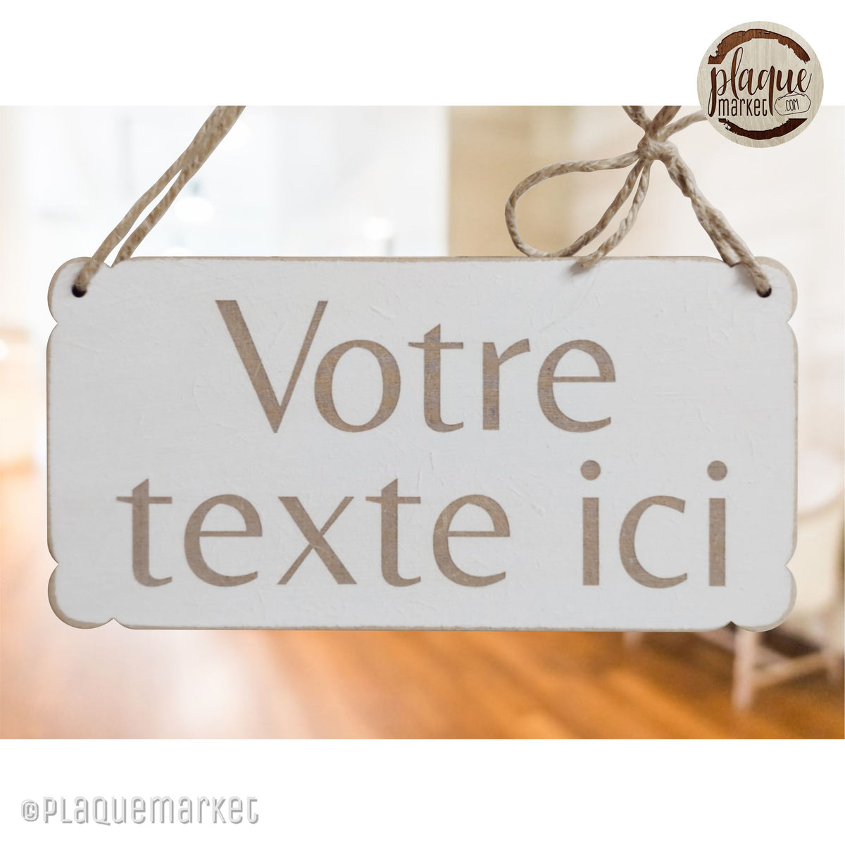 Personnalisable Votre Texte Ici Plaque de PlaqueMarket