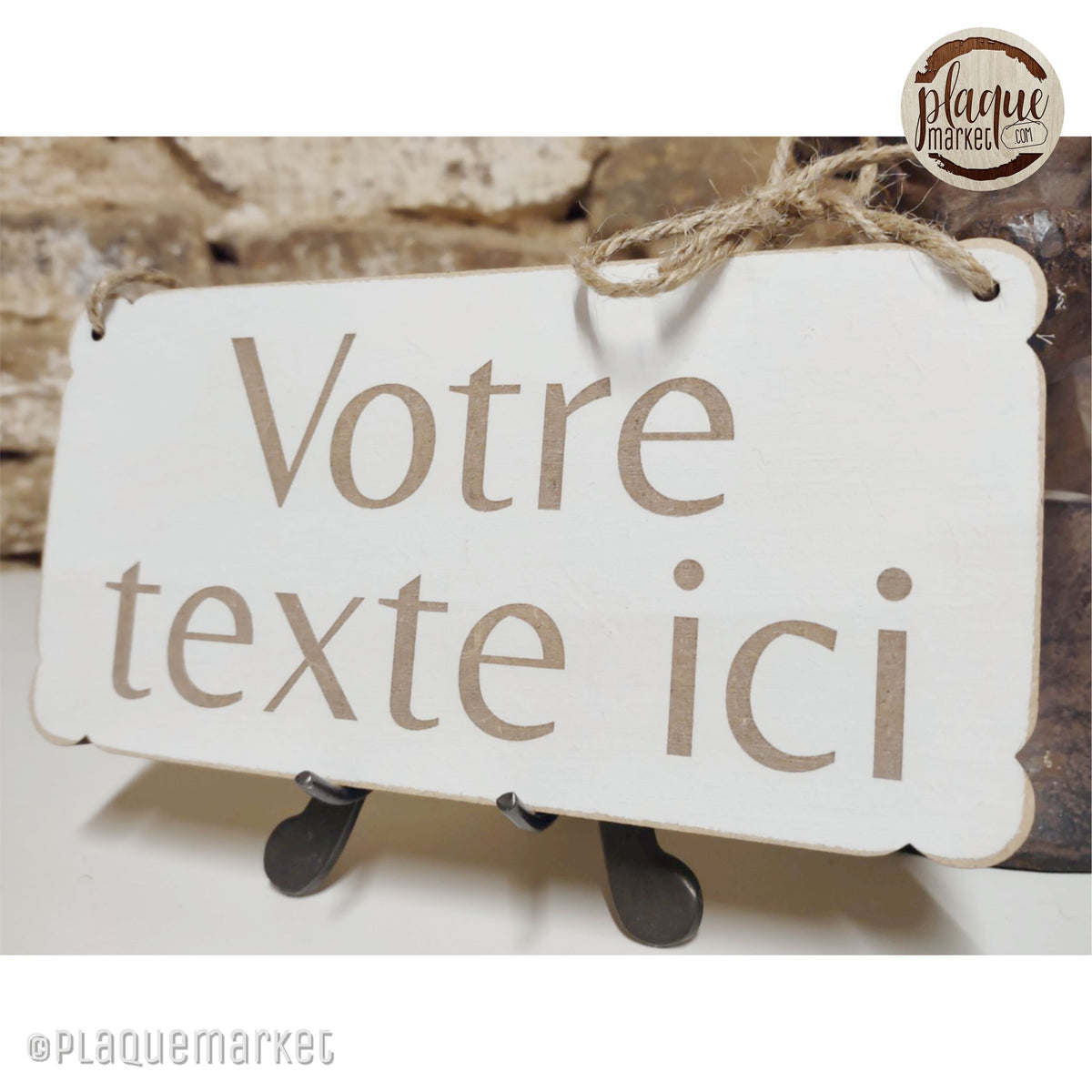 Personnalisable Votre Texte Ici Plaque de PlaqueMarket