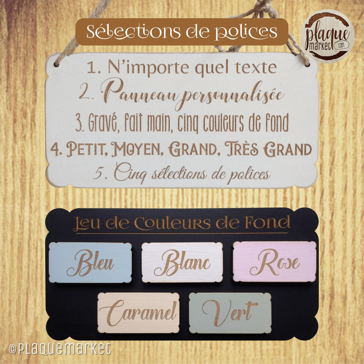 Personnalisable Votre Texte Ici Plaque de PlaqueMarket